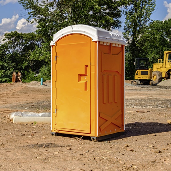 can i customize the exterior of the portable toilets with my event logo or branding in Gilman Illinois